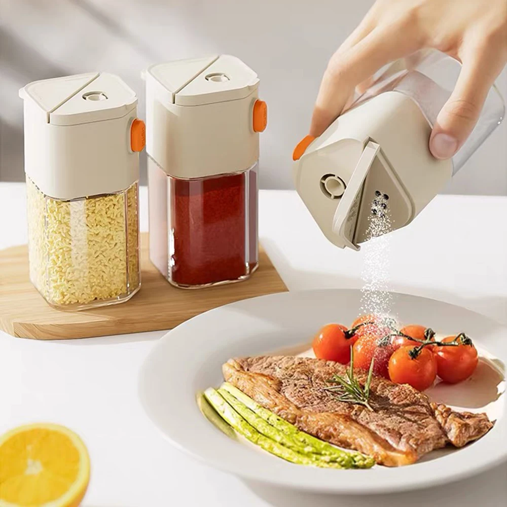 Seasoning Bottle with Precise Control Precision Salt Spice Shaker Set with Moisture-proof for Camping for Salt for Quantitative