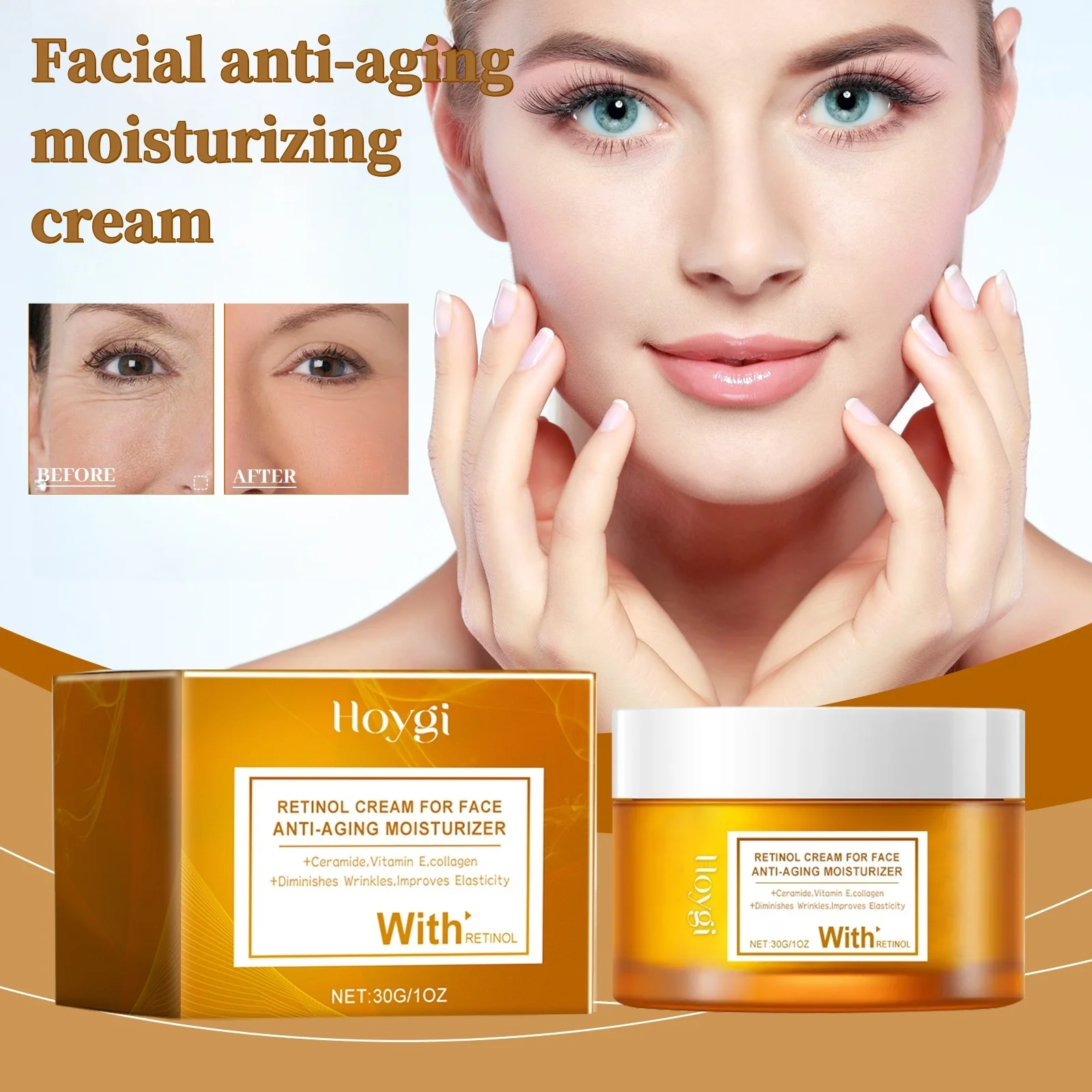 

Retinol Anti Aging Face Cream Moisturize Nourish Tighten Skin Remove Wrinkles Radiate Youthful Radiance Collagen Cream 30g