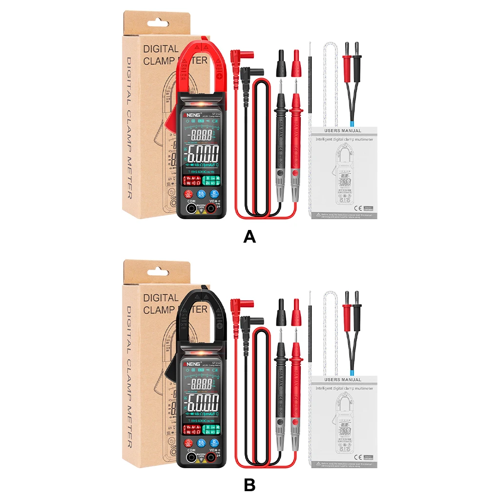 clamp multimetro lcd tester volt current detector de capacitancia resistencia medidor profissional voltimetro amperimetro aneng st212 01