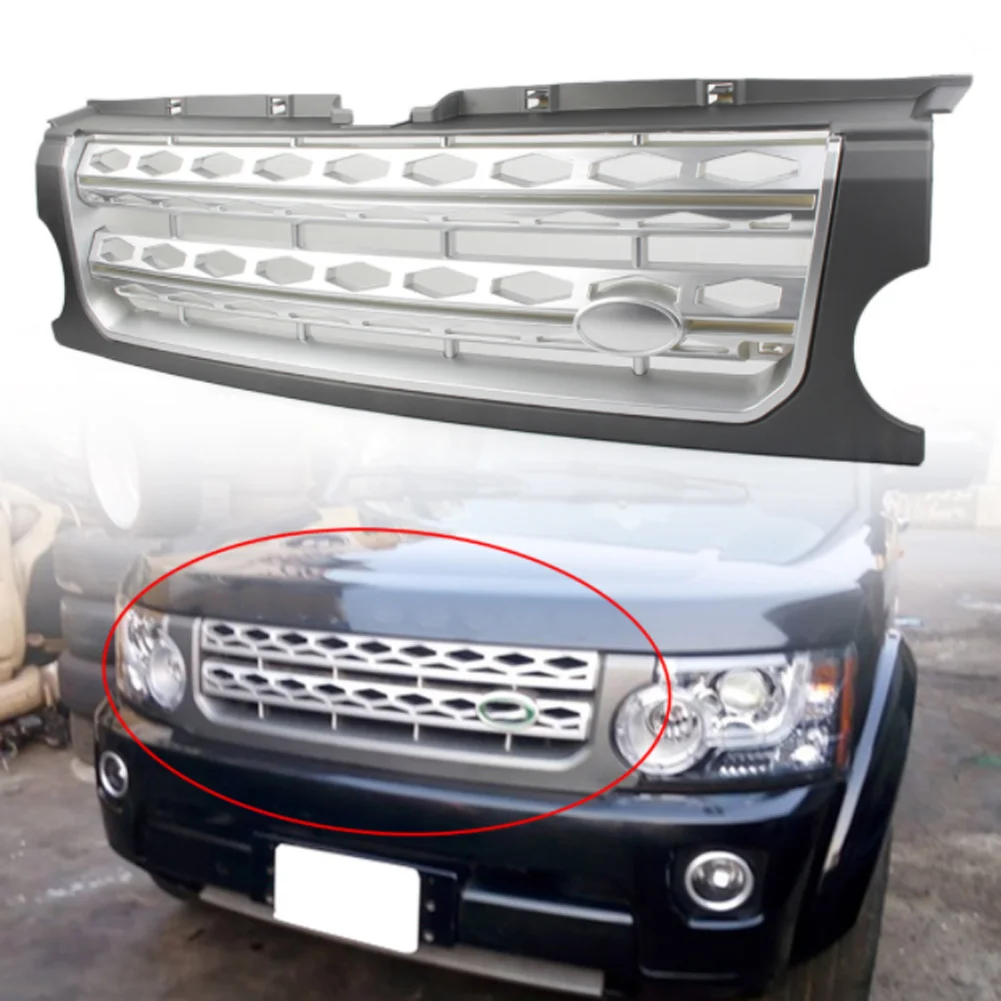 

Car Front Grille Upper Radiator Grill Exterior Racing Grills Mesh Grid Front Bumper For Land Rover Discovery LR3 2005 2006-2009