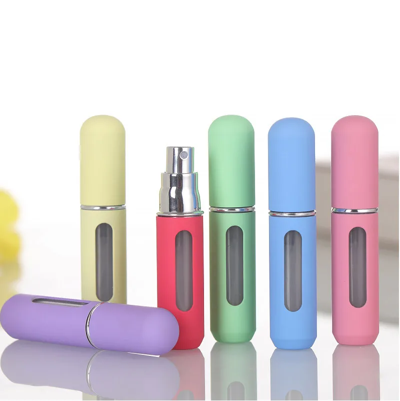 1PC Candy Color Travel Portable Bottom Filling Perfume Bottle Liquid Sub-Bottling Fine Mist Spray Refillable Jar Empty Cosmetic