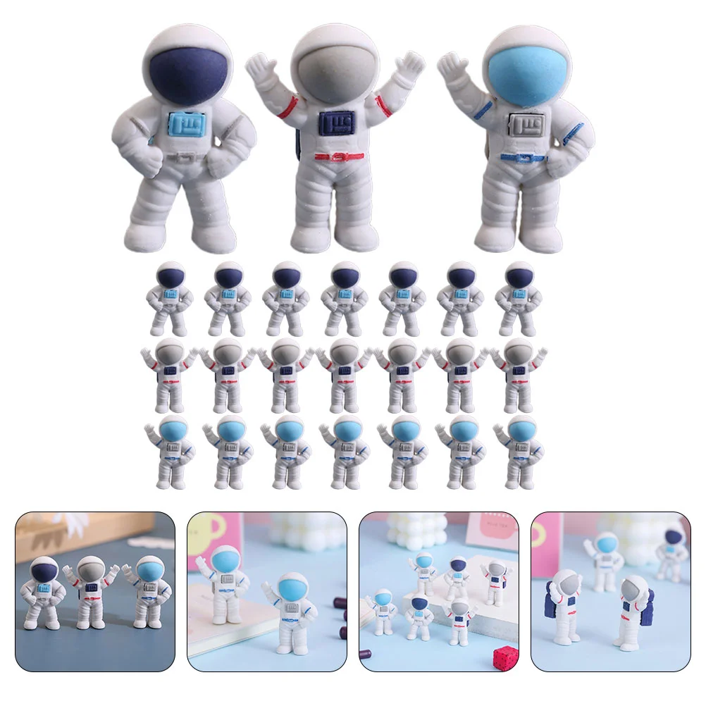 24 Pcs High Capacity Astronaut Eraser Gift Pupils Erasers Space Small Lovely