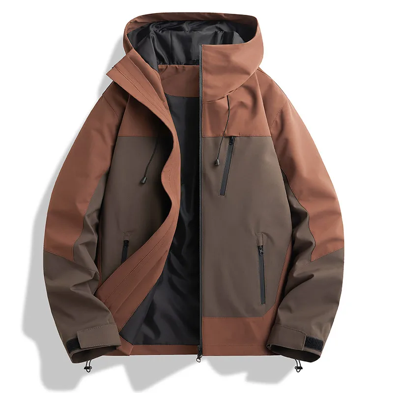 Men High Quality Windproof Jacket Hoodies Comfortable Versatile Coat Popular Basic Mountaineering Suit Hiking Jacket Windbreaker