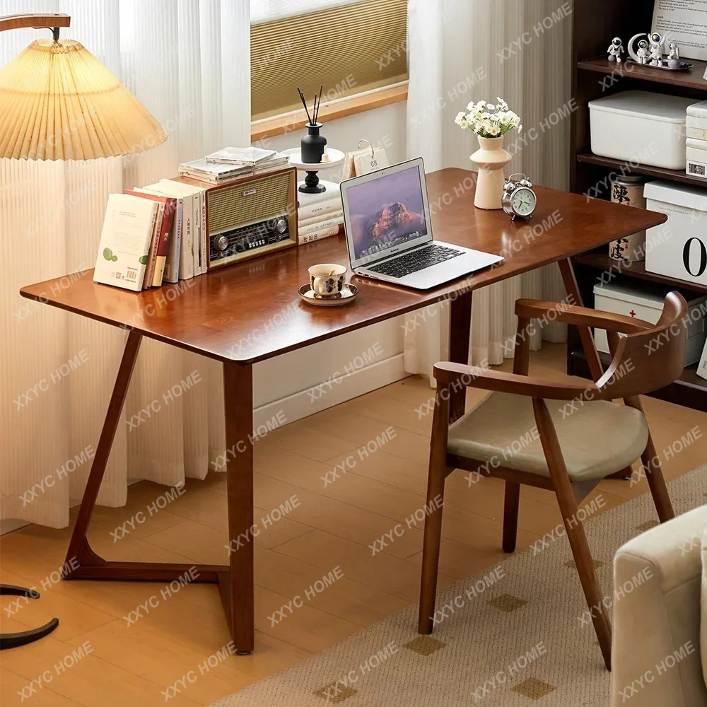 SL12 Modern Wood Office Desks Luxury Home Asthetic Large Writing Computer Desks Standing