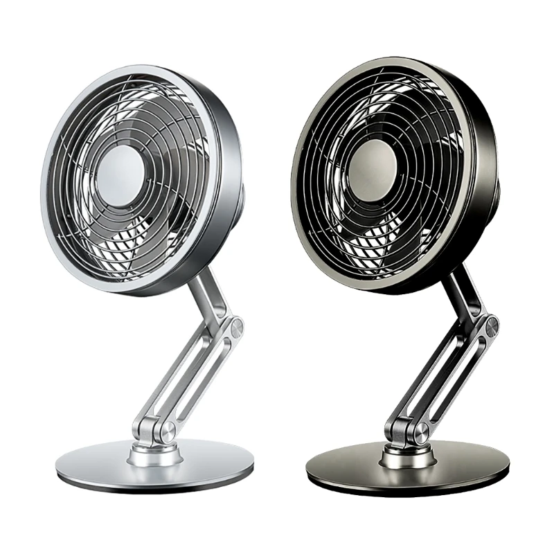 3 Speed 5V 4W USB Fan 360 Degree Adjustable Angle and Height Aluminum Cooling Desktop Fan for Office Dining and Camping