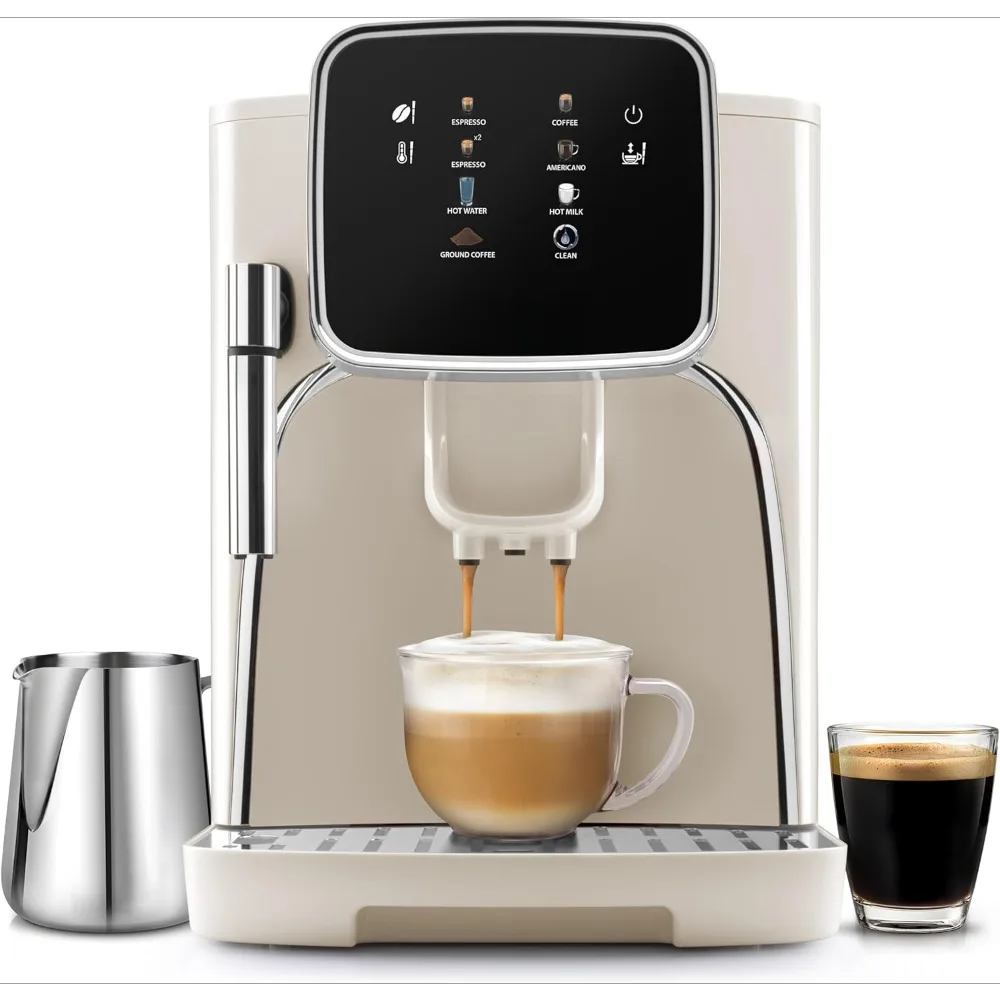Macchina per caffè espresso e macinacaffè completamente automatica - macchina da caffè touch screen con funzionamento con un clic - Sistema schiuma di latte