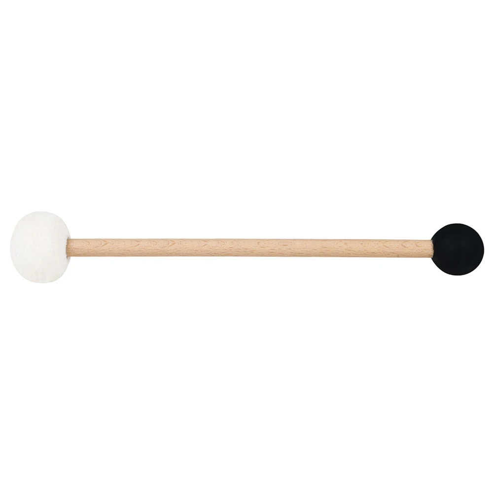 Singing Bowl Mallet Double-ended Felt Rubber Drumsticks Bass Glockenspiel Beech Percussion Stick Lightweight Portable Wooden