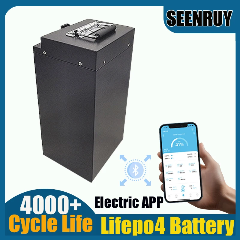 60V 30AH LIFEPO4 Battery free charger with BMS 30A 50A for Forklift  Electric Wheelchair  Food Truck RV Electric Bike