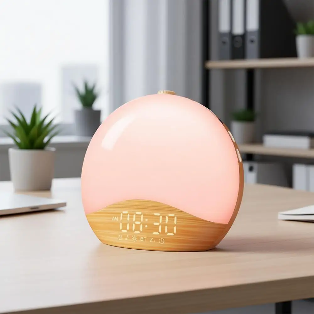 

Будильник с белым шумом, успокаивающими звуками, ночником и светом для пробуждения для тех, кто сильно спит