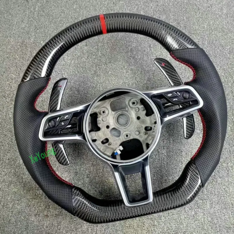 

For Porsche Cayenne Panamera MACAN 911 997 718 987 981 100% Carbon Fiber Car Steering Wheel