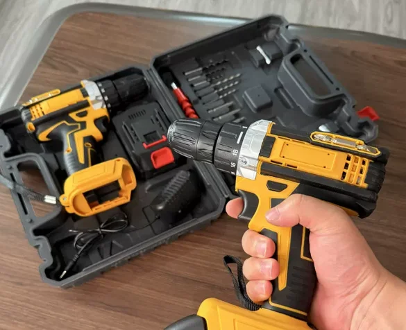 21V Lithium-Ion Drill Set: Multifunctional Cordless Kit – Hand Drill, Impact Drill for Home Use (Rechargeable)