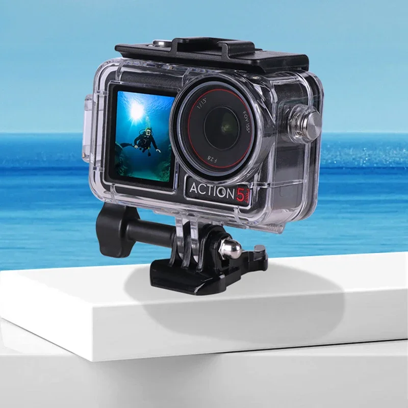 Para DJI OSMO Action 5 Pro/4/3 Cámara de Acción funda impermeable carcasa protectora rojo rosa púrpura filtros de buceo conjunto Accesorios