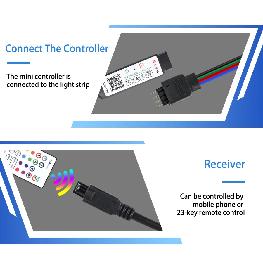 Bluetooth 5V USB Luci di striscia LED 5M TV Retroilluminazione Bar Sala giochi Decorazioni per feste SMD5050 Nastro flessibile RGB Diodo Nastro Ritmo musicale