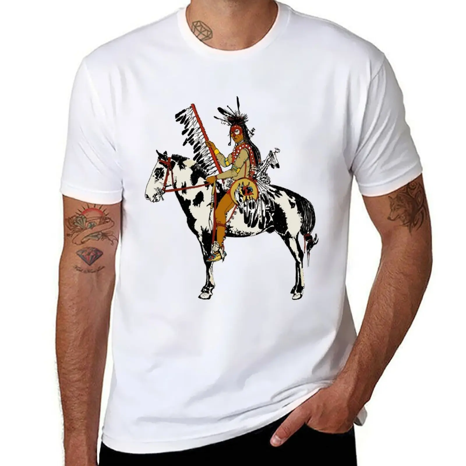 

Plains Indian T-Shirt t shirt for man 100 percent cotton man t shirts for men T-Shirt