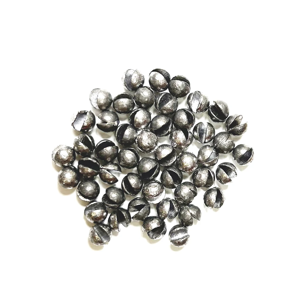 DNDYUJU 50pcs Open Lead Pendant Sinker Fishing Float Weight Tackle Tool Fishing Accessories There are burrs
