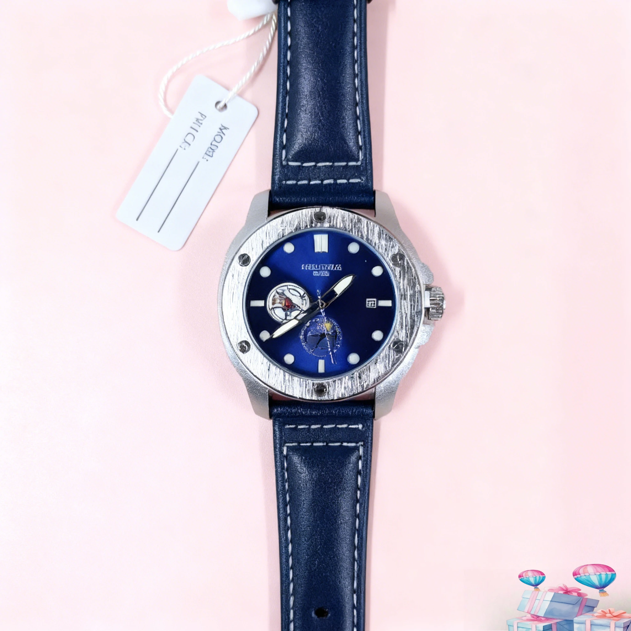 

Leather strap men's quartz watch classic design business men's watch waterproof fashion watch