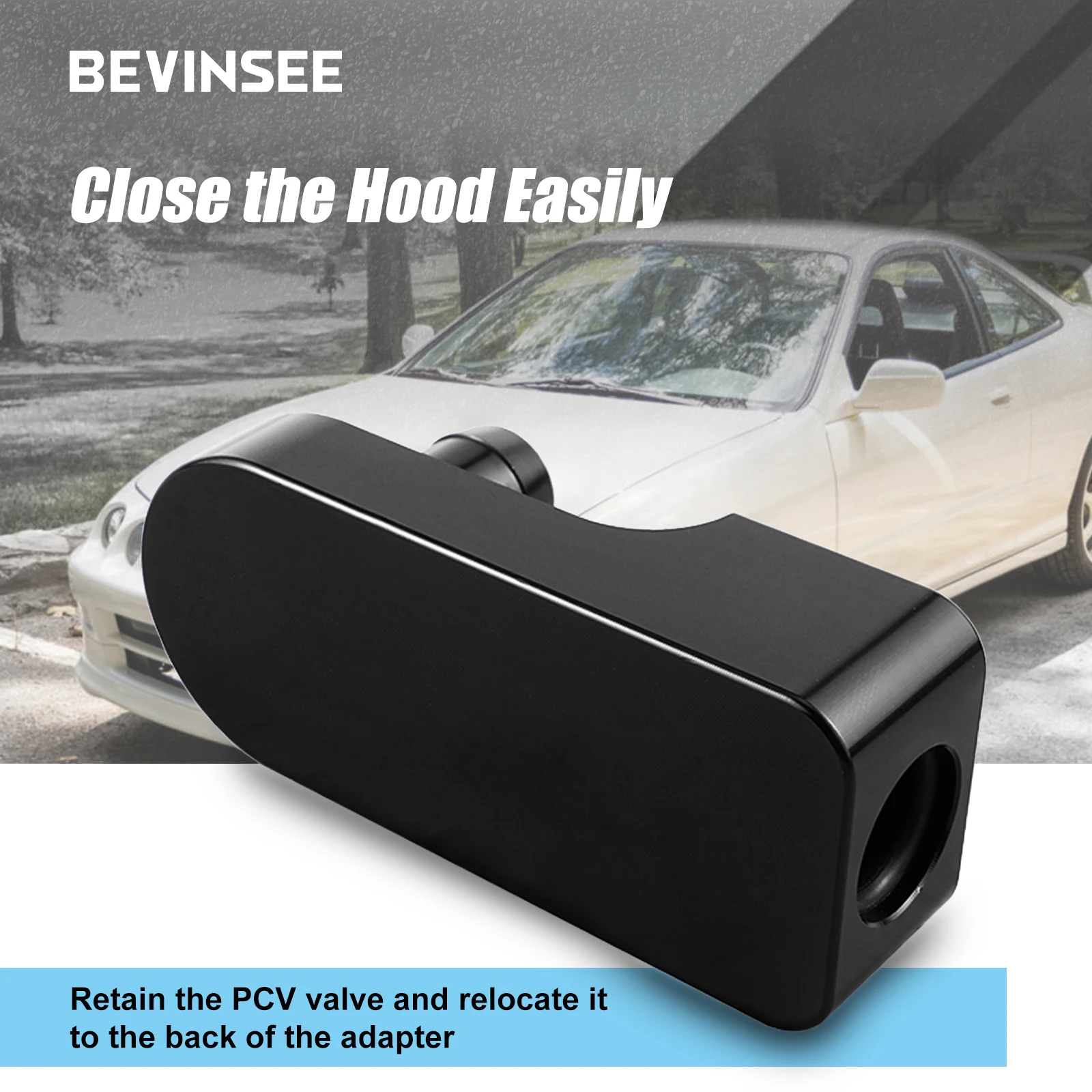 BEVINSEE PCV Valve Extension Adapter for Honda Prelude 97-01 for Honda Accord 98-01 for H22A4 H23A F20B H22 EG DC2