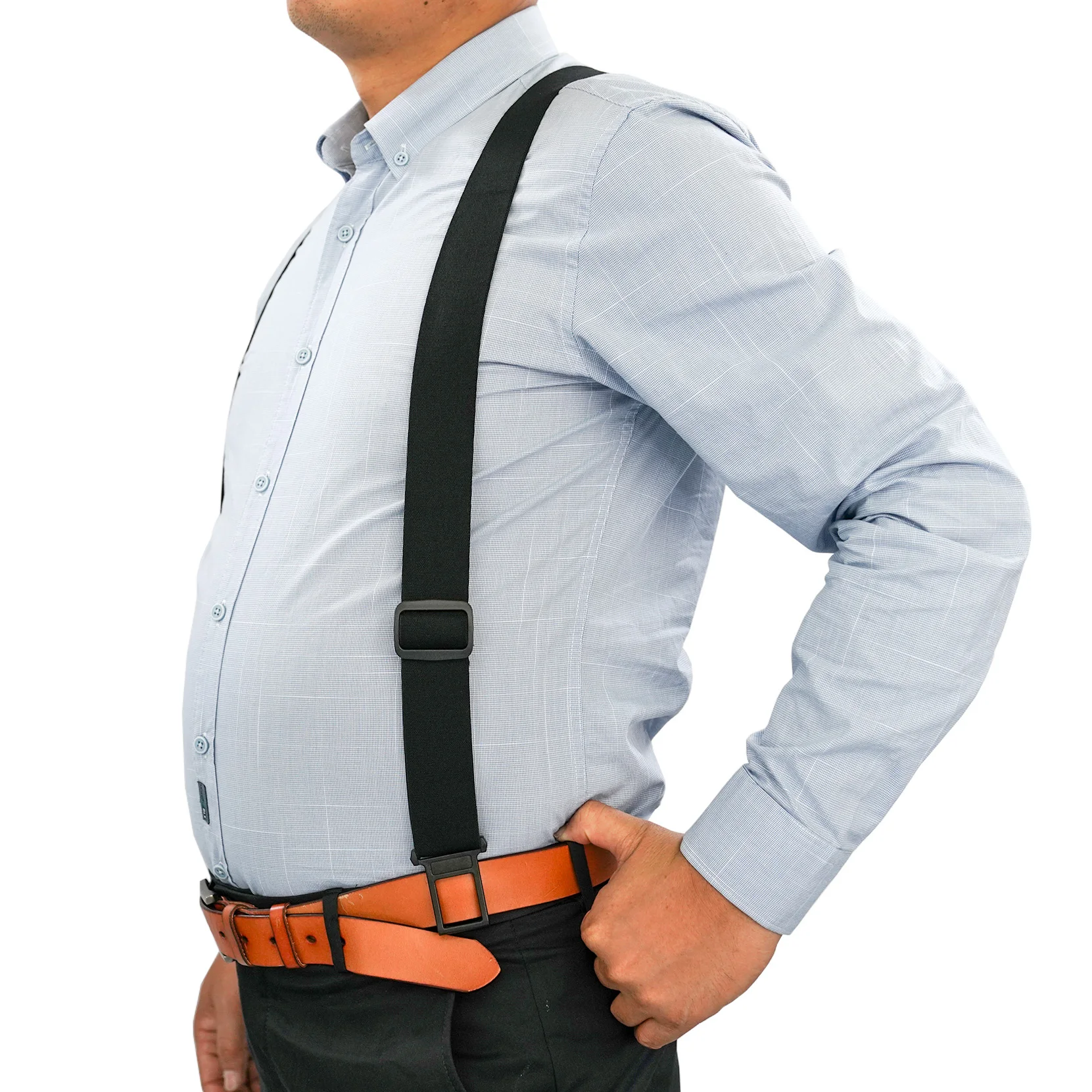 حمالات ظهر Melo Tough Y حمالات صديقة للمطار، بدون طنانة مع مشبك بلاستيكي 2 بوصة دعامات مرنة بالكامل