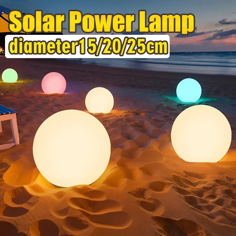 

Outdoor Solar LED Garden Ball Lights Remote Control Floor Street Lawn Lamp Swimming Pool Wedding Party Holiday Home Decor Lamp