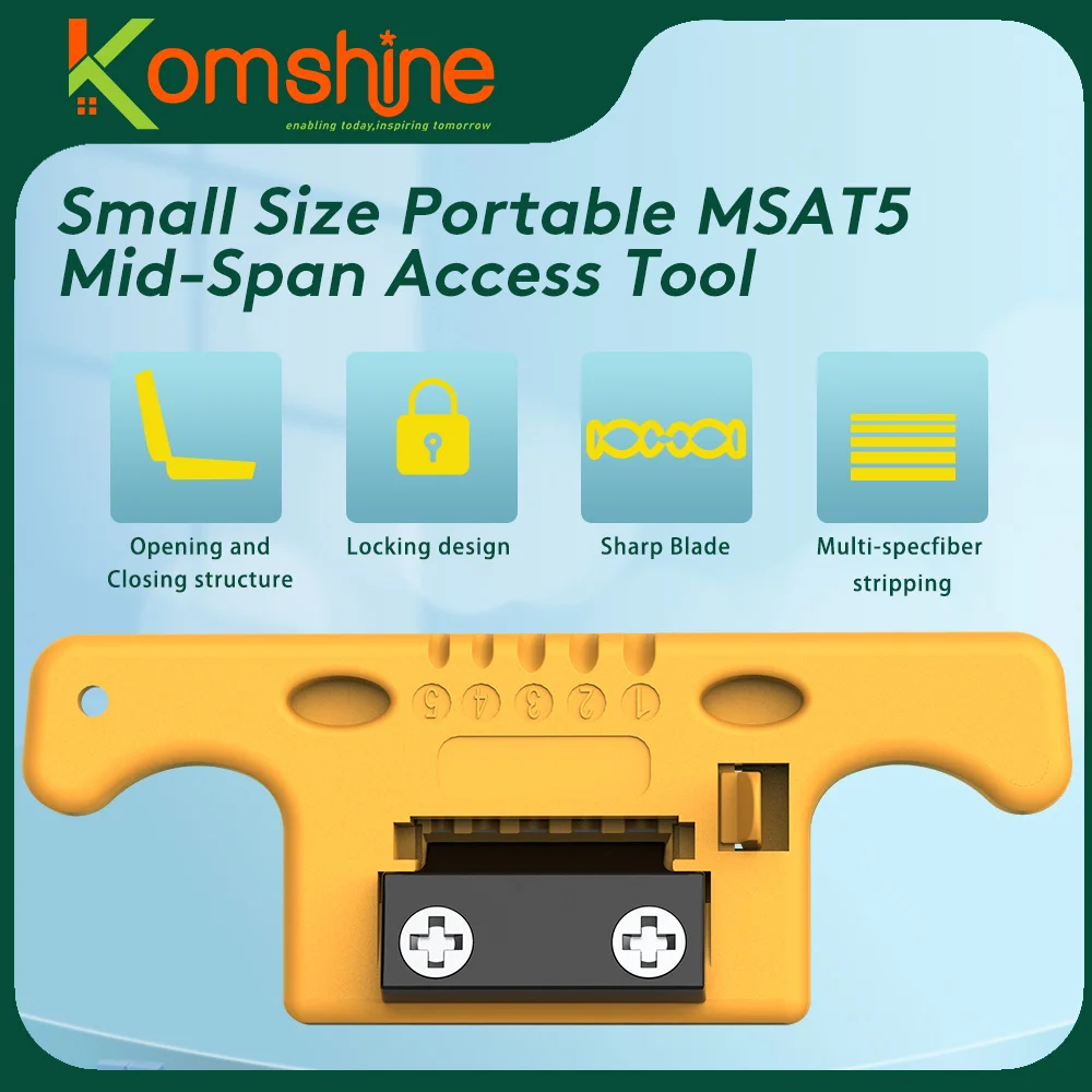 Locking Design Multi Specfiber Stripper Mid-Span Tool MSAT5 Suit For 1.9-3.0mm Cable Consists of 5 Precision Slitting Grooves