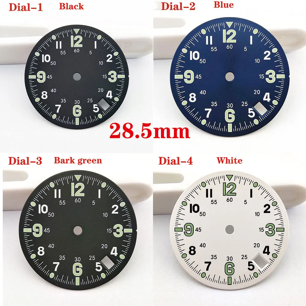 28.5mm watch dial NH35 movement dial 4.5 o 'clock date window is paired with NH36/NH35 movement watch accessories