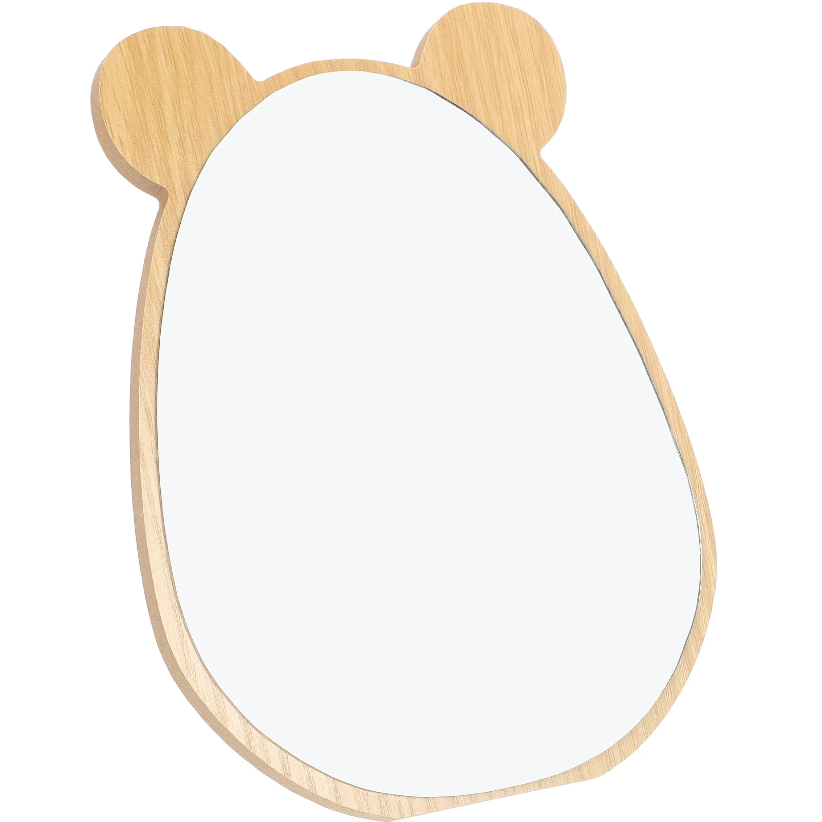 

Detachable Desktop Wooden Makeup Reusable Table For Bedroom Vanity Glass Durable Wood Base Mirror Decorative