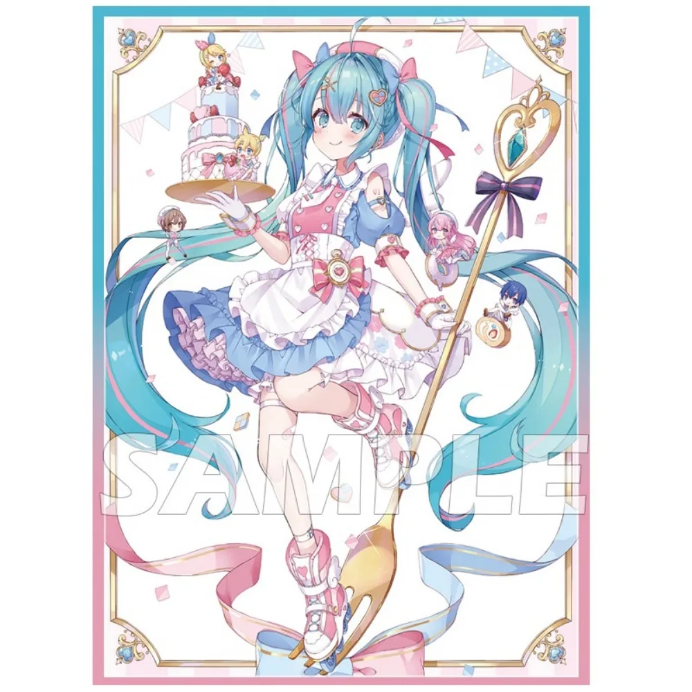 DIY Self Made Hatsune Miku Birthday limit Card sleeve Anime Color Flash Peripheral Game Collection Card Holiday Gift