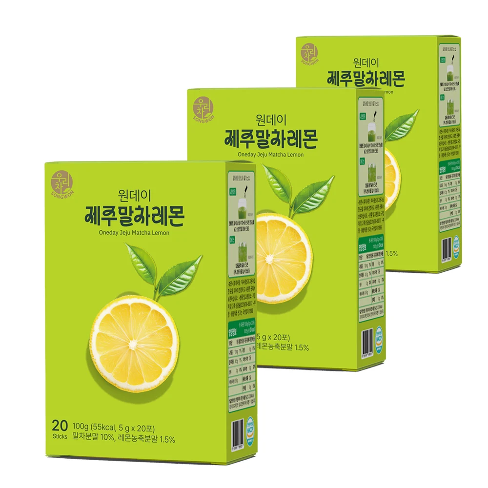 우리차 제주 말차 레몬 20T x 3개
