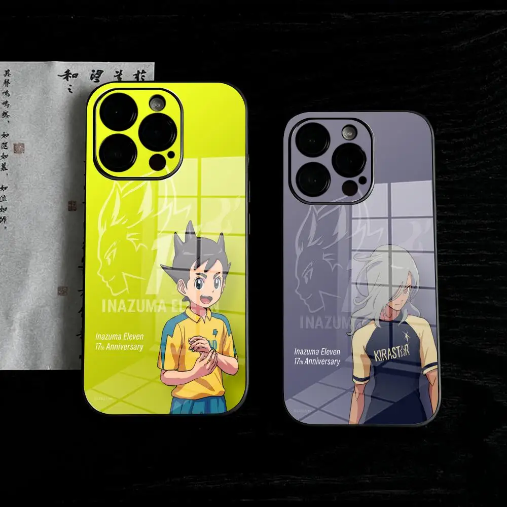 

Anime Inazuma Eleven Phone Case For IPhone 17 Air 16 15 14 13 12 11 Pro Max Precision Holes In Acrylic Anti-fall Glass PC Cover