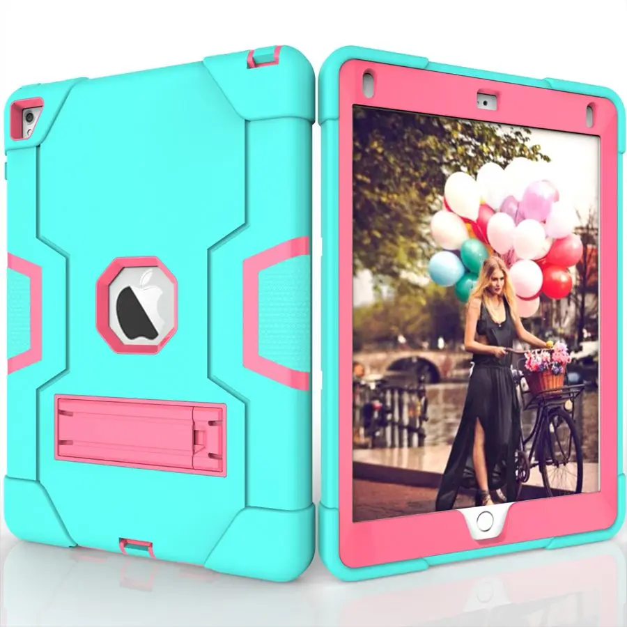 

Silicone Shockproof Case For Apple iPad Air 2 (A1566 A1567) Kids Safe Armor Heavy Duty Rubber Case For ipad Air 2 Case