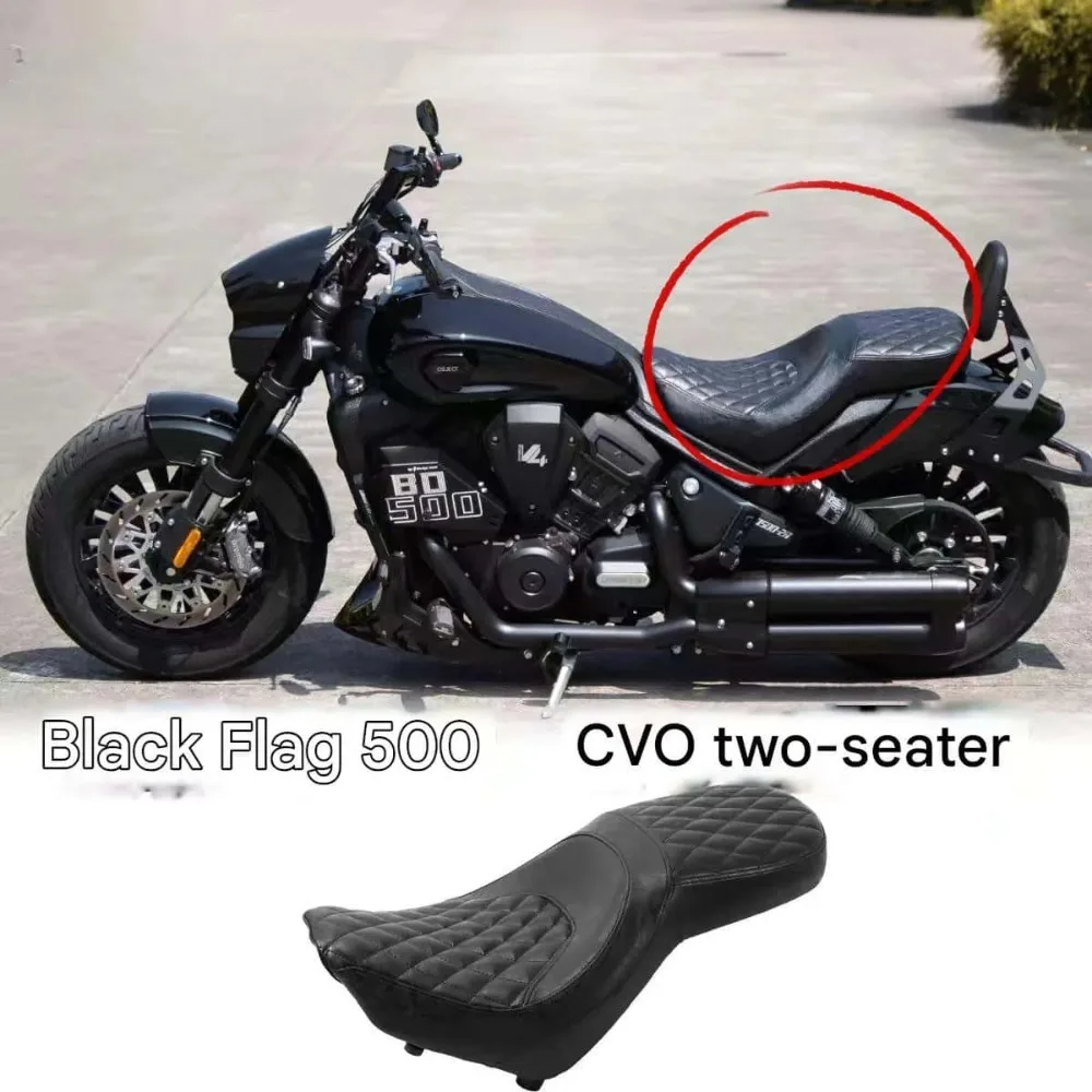 For Benda Black Flag 500 DS Style One-piece Step Seat Two-up Double Saddle Cushion Accesorios Moto Asiento Moto