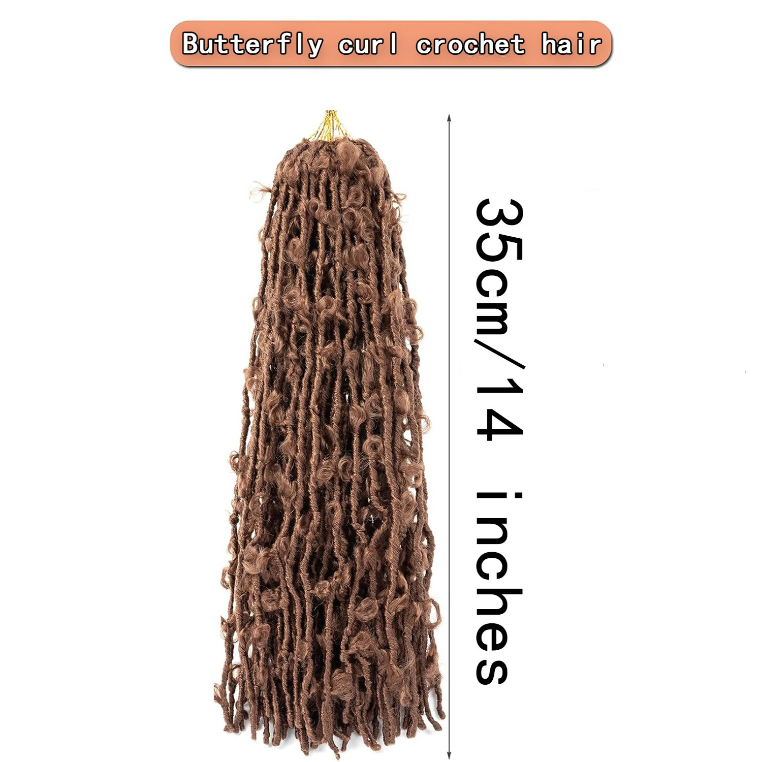 Goddess Handmade Crochet Wig Soft Synthetic Braids 18-24Inch Dreadlocks Curly Wavy Braiding Hair Extensions 12Strands Daily Use