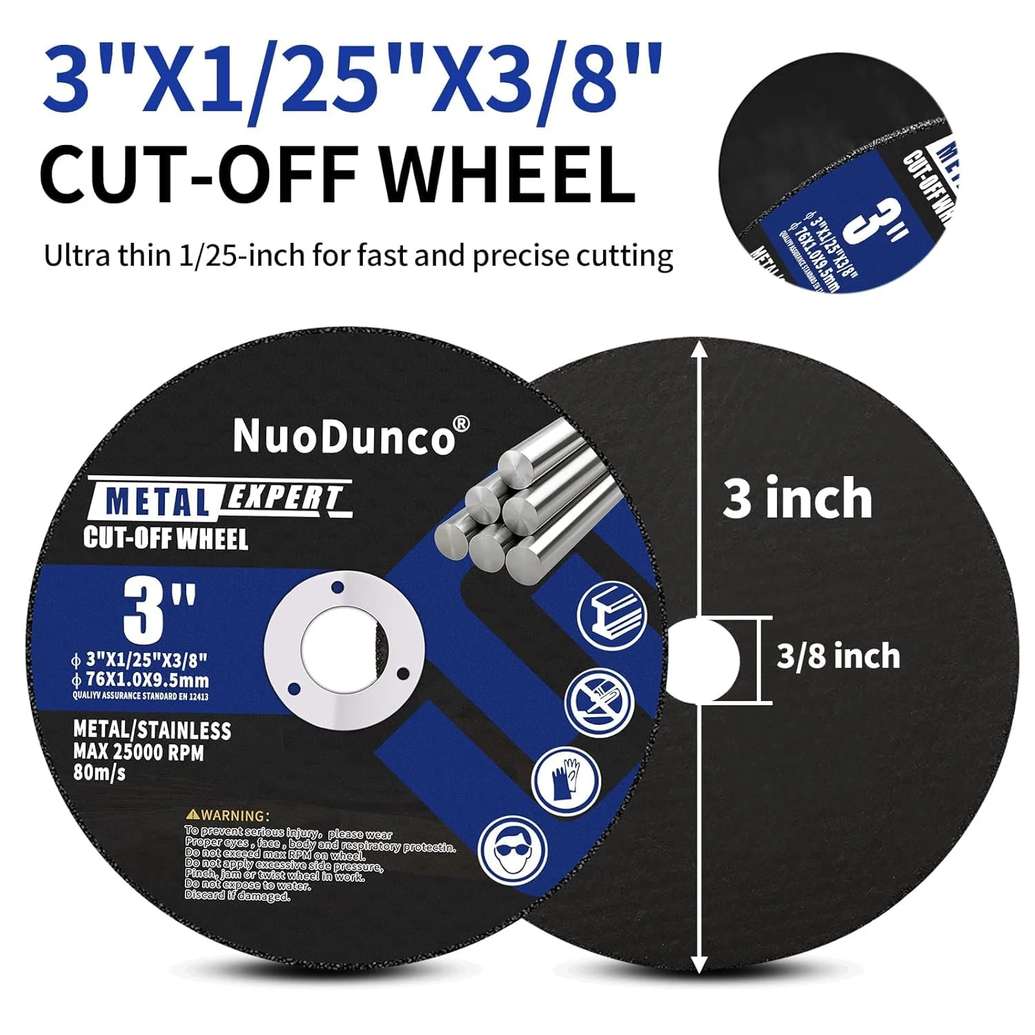 3 Inch Cut Off Wheel with 1/4 - Stump Grinder Attachment recension och pris