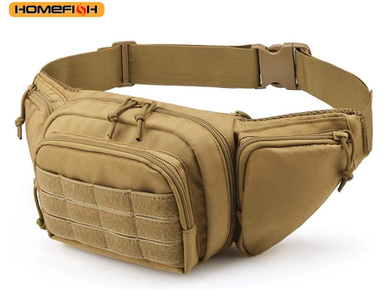 HOMEFISH Tactical Waist Pack Outdoor Hiking Waist Bag Sports Functional Bag Cycling Bag Bum Bag Multi-functional Tool Shoulder