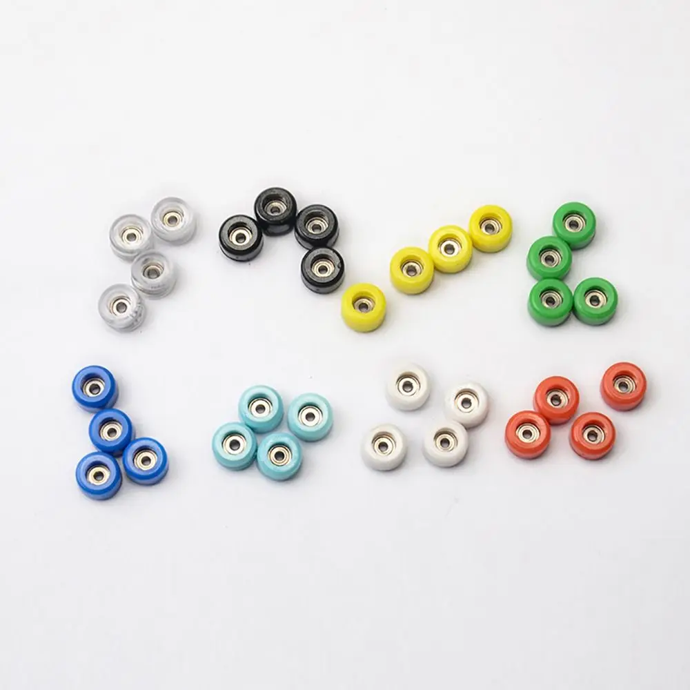 1/4Pcs New Professional Bearing Wheel PU+Metal Mini Fingerboard Wheels CNC Urethane Finger Skate Board Accessory