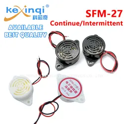 SFM-27 3015A /B Alarm High-decibel Buzzer 3-24V Continue Intermittent Beep Active Soundspeaker for Arduino Car DIY Black White