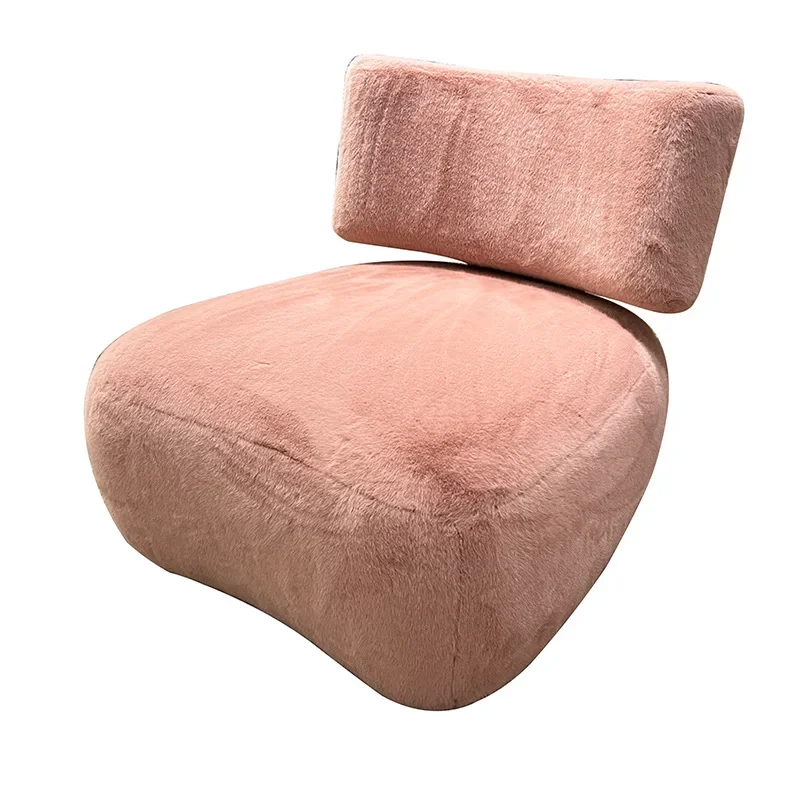 

Lazy lamb wool leisure chair light luxury hotel armless sofa chair wholesale