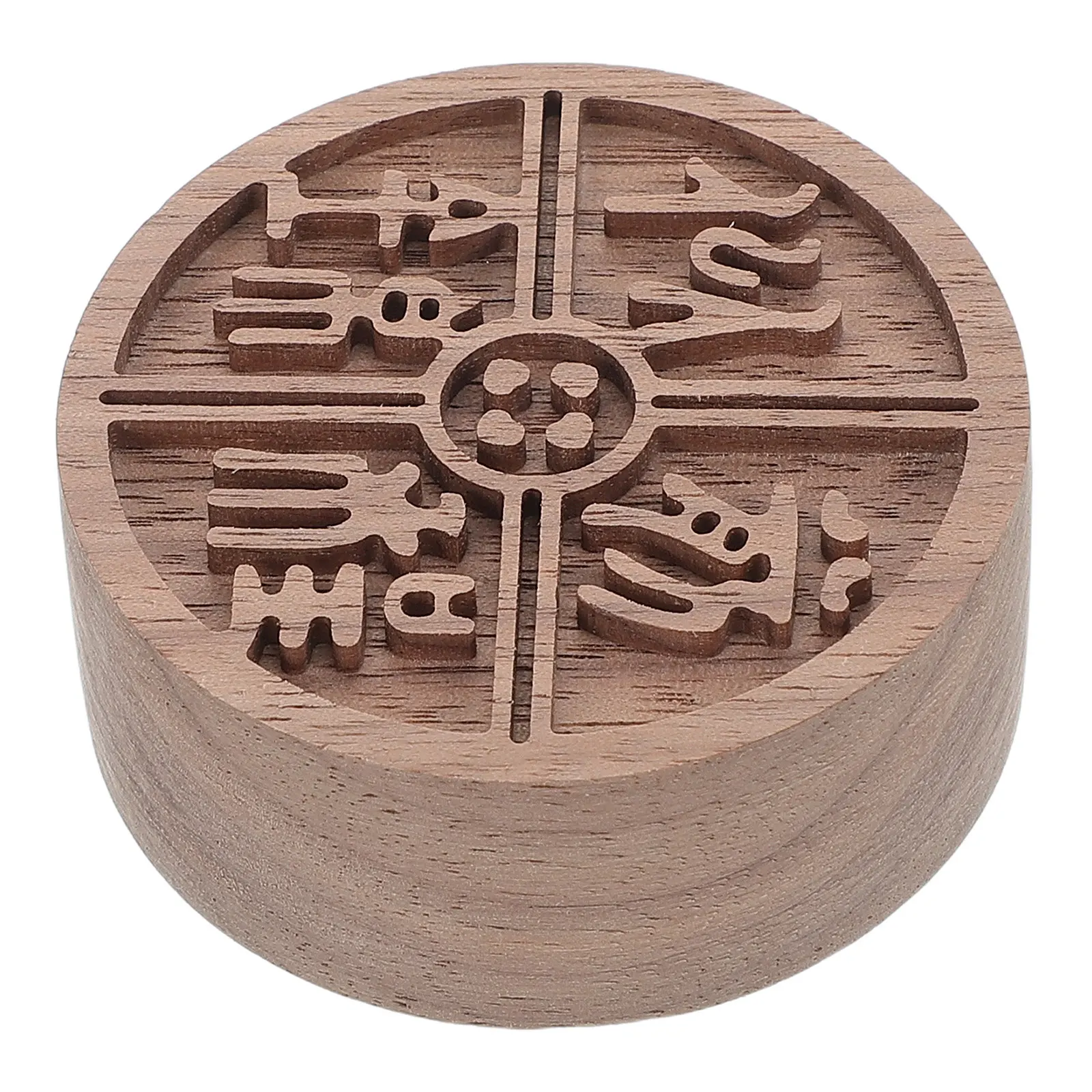 Wood Essential Oil Diffuser Handcrafted Compact Round Aromatherapy Ornament for Home Yoga Reading Decor