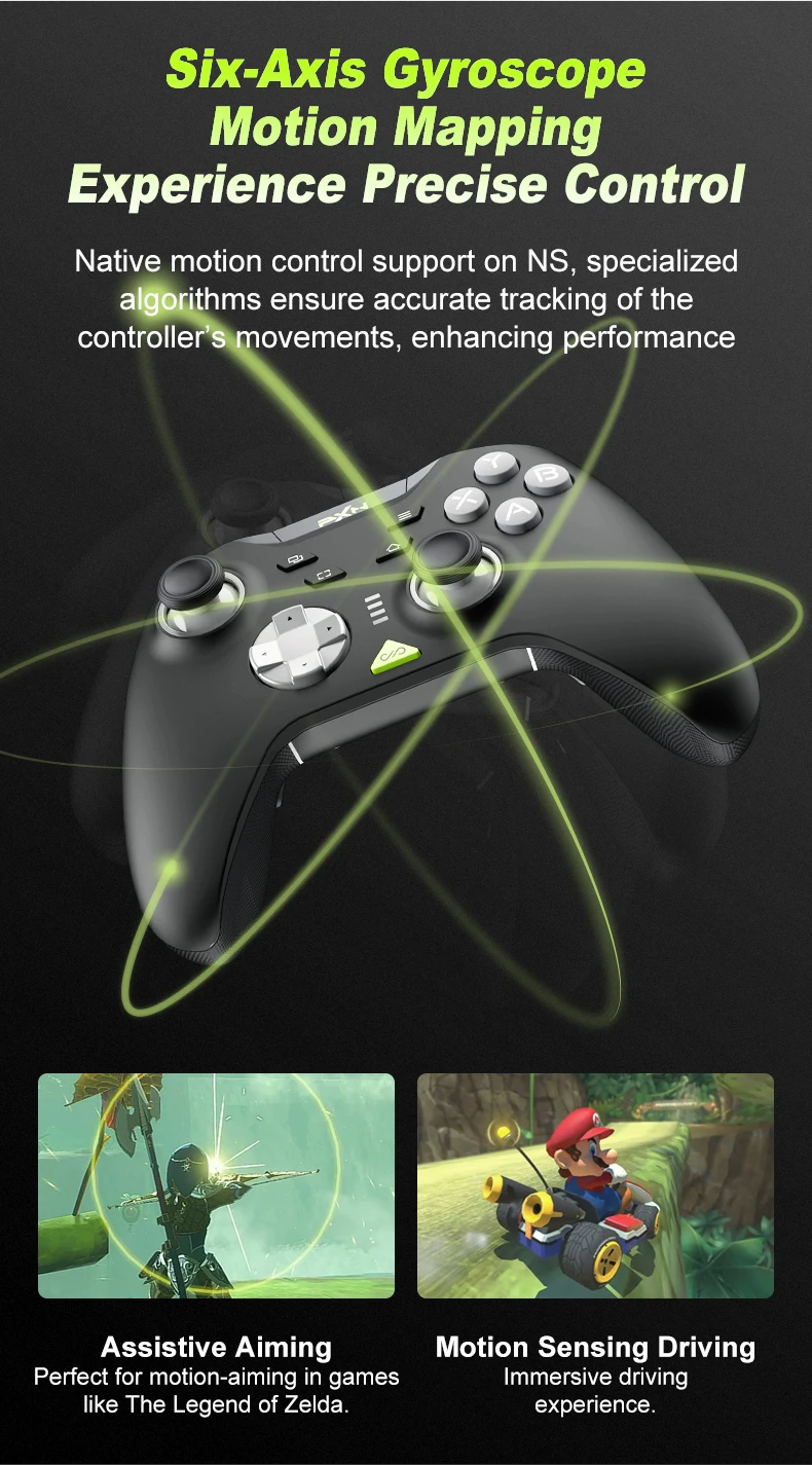 PXN P5 Kabelloser Spielcontroller 1000Hz Hall-Joystick Hall-Trigger, Geeignet für Switch/PC/Android/iOS, Rosa Spielcontroller – Detail 16
