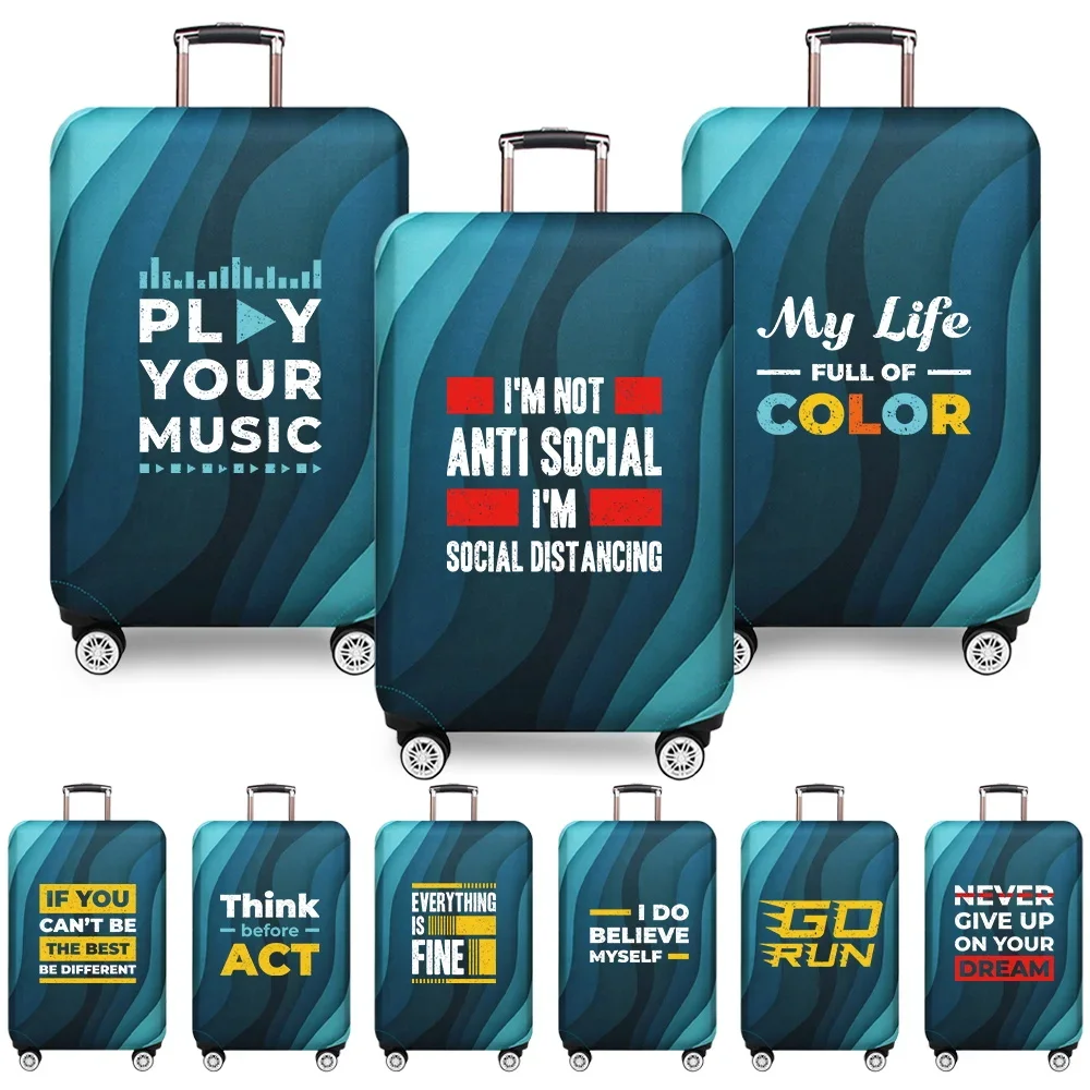 Luggage Protective Cover Dust Cover Anti-Scratch Portable Suitcase Trunk Holders Case Travel Accessories Phrase Printing