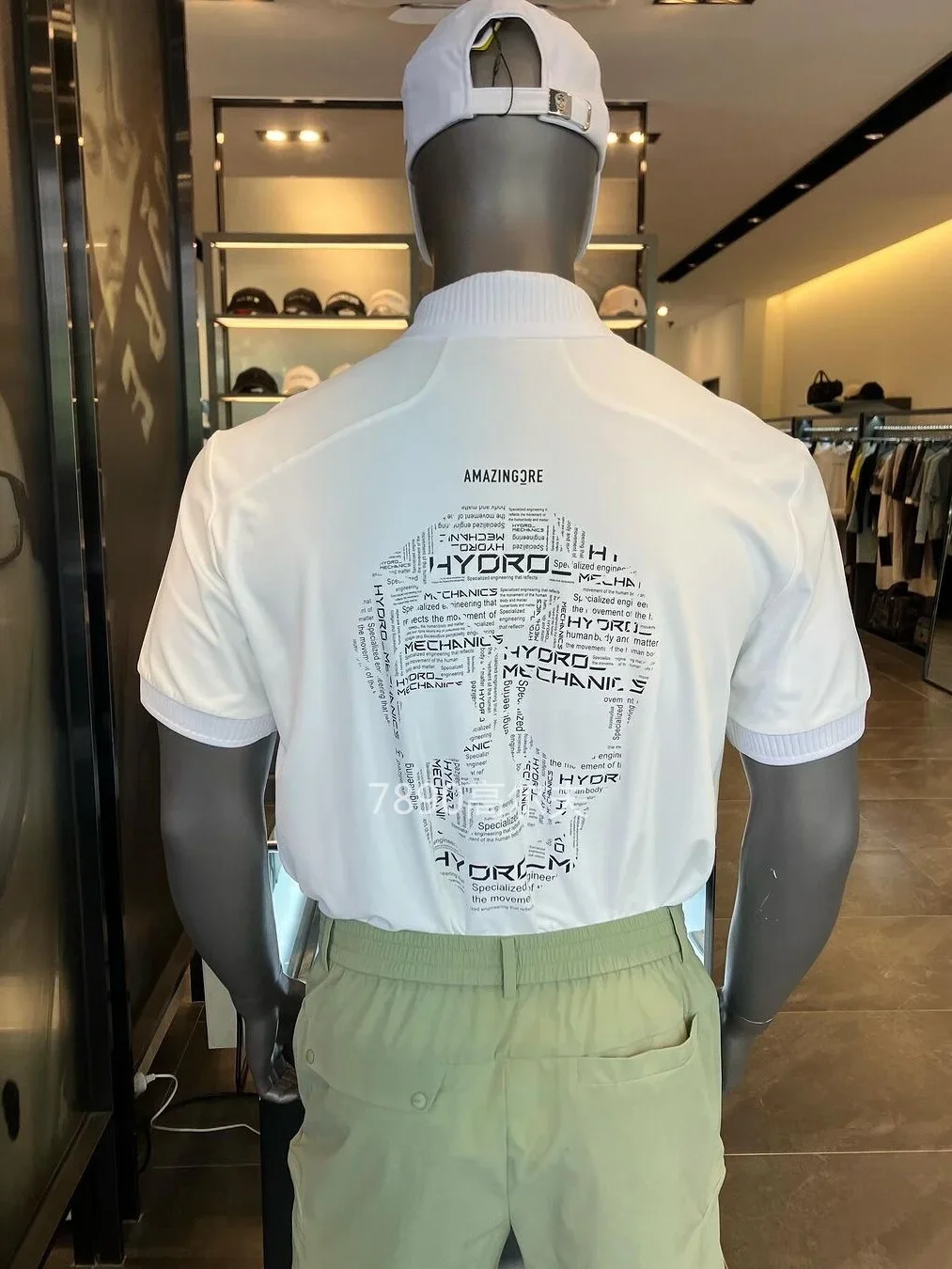 2024 NEW Amazingcre Fashion Breathable Skull Head Short Sleeved Golf T-blood Shirt,High Quality Men Sports Tennis Golf Tee Top