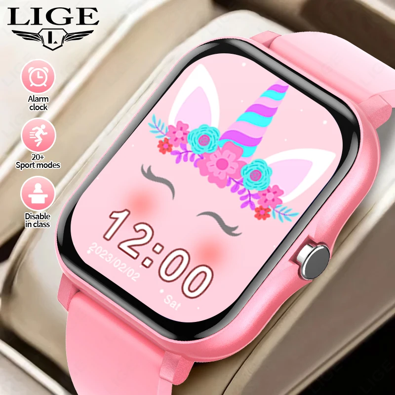 

LIGE New Kid Smart Watch Children 1.83'' HD Alarm Clock Puzzle Game Student Gift Music Waterproof Sport Fitness Smartwatch Child