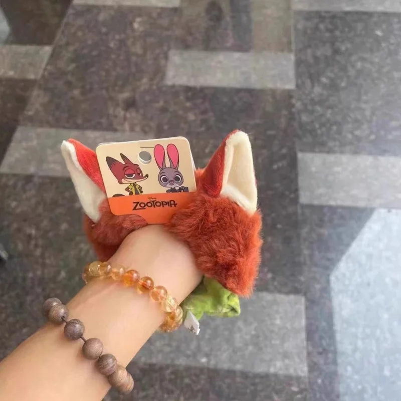 การ์ตูนดิสนีย์ Zootopia Judynick ตุ๊กตาผมแหวนแถบคาดศีรษะสาวลําไส้ใหญ่วงกลมฤดูใบไม้ร่วงและฤดูหนาวอุปกรณ์เสริมผม