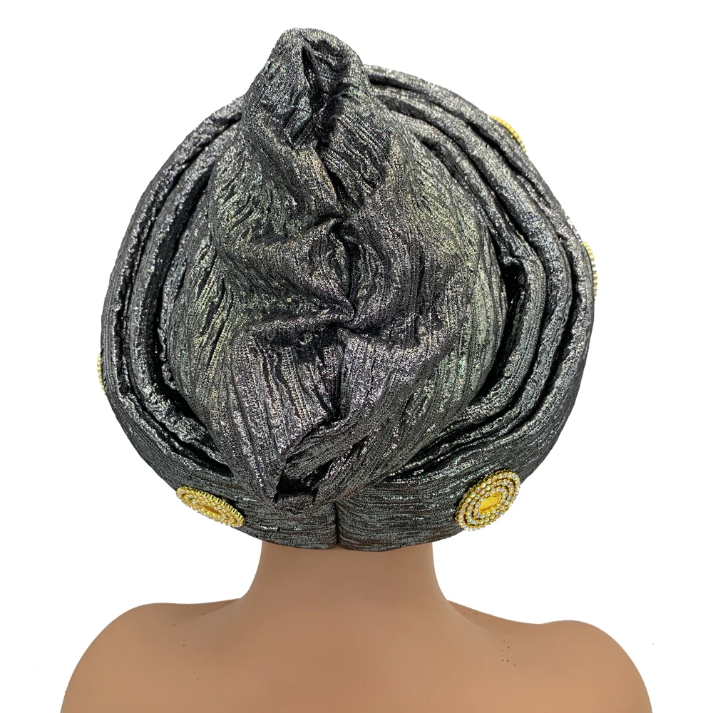 Fashion Women's Turban Cap African Autogele Headtie Female Wrap Head Bonnet Muslim Headscarf Hat Turbante Mujer