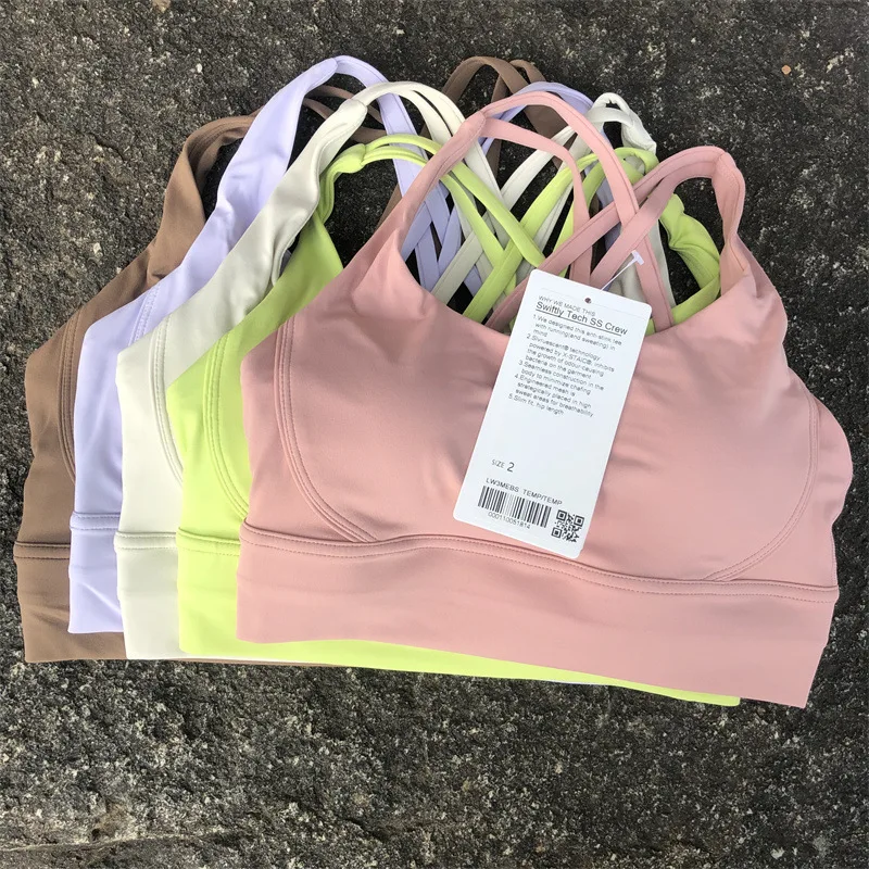 Com logotipo Ω feminino ginásio yoga esporte sutiã esporte superior treino topos sutiãs roupas íntimas para mulher bralette roupas esportivas