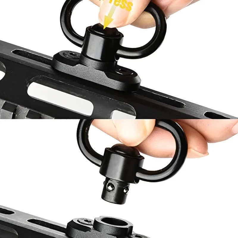 QD Adaptador giratorio M-LOK para eslinga con botón acero