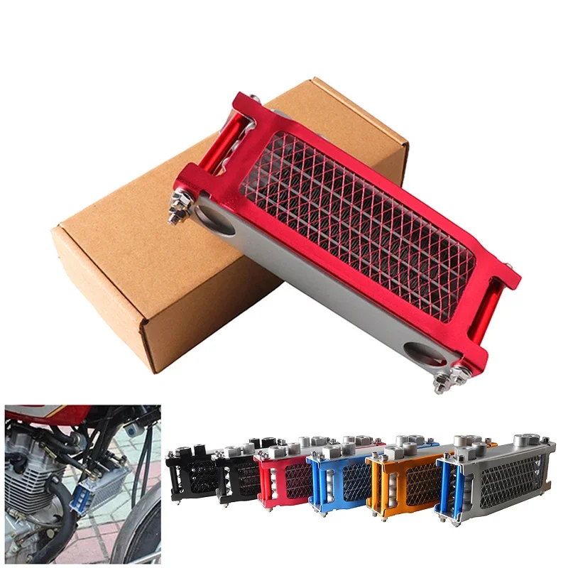 Universal Motorcycle Oil Cooler Radiator for 110cc 125cc 140cc Dirt Pit Bike, ATV, Buggy, Motocross, Monkey Bike Engine Cooling