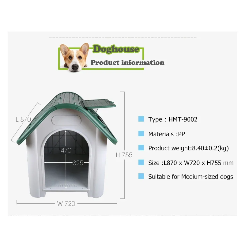 Hot Sale Wholesale Luxury Large  Plastic Waterproof Pet Cat Dog House for Sale