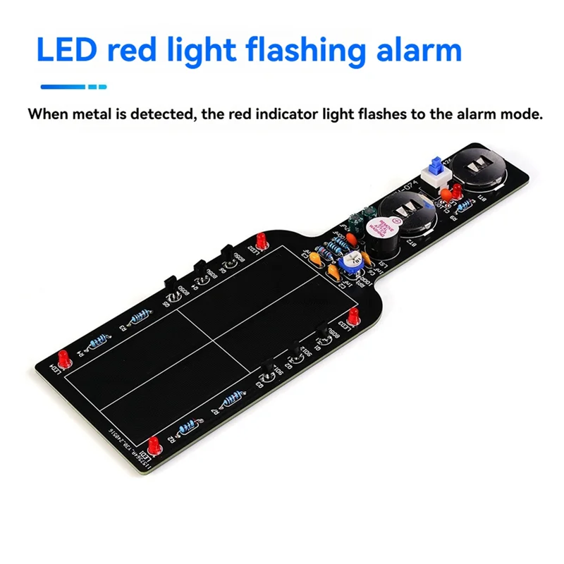 B24B DIY Metal Detector Electronic DIY Kit Simple Metal Locator Loose Parts Set Circuit Board Making Soldering Practice Kit