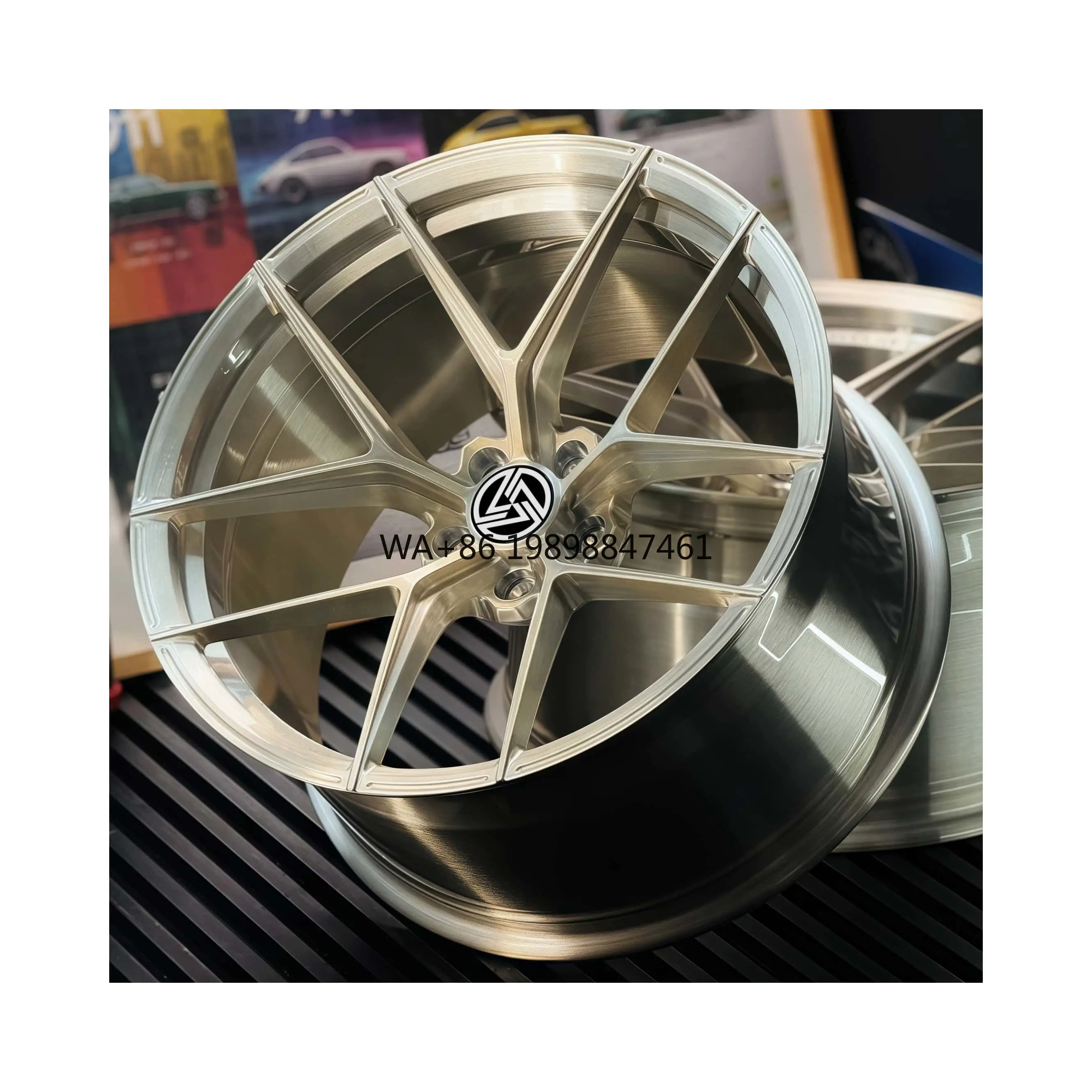 

Custom Brushed 1 Piece 5X120 5X112 5x114.3 18 19 20 21 Inch Rims Alloy Passenger Racing Car Wheels for Audi BMW Benz